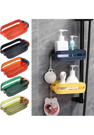 Şampuanlık Sabunluk Süngerlik Banyo Mutfak Düzenleyici Askılı Ayarlanabilir Vakumlu Organizer Diğer