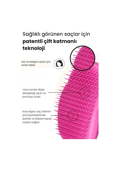 Tangle Teezer Original Detangling Brush Fine & Fragile Berry Bright Saç Fırçası