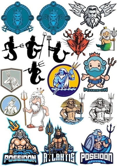 Poseidon Sticker Set-2 15 Parça Telefon, Tablet, Defter, Laptop Sticker