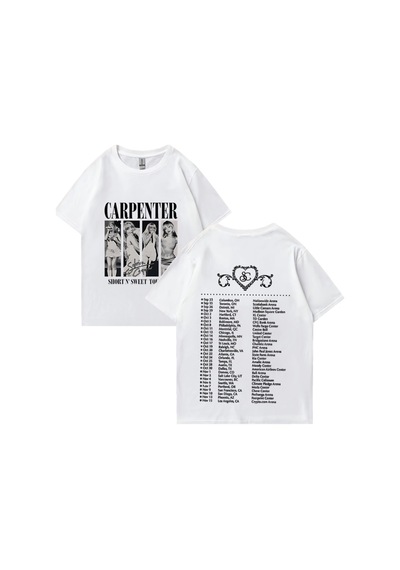 Flood Of Style Sab Rina Müzik Turu Baskı T-shirt Yüksek Kaliteli Tişört Erkek Kadın Saf Harajuku Boy T- Beyaz