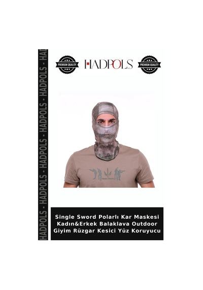Hadpols Single Sword Polarlı Kar Maskesi Kadın&erkek Balaklava Outdoor Giyim Rüzgar Kesici Yüz Koruyucu Diğer