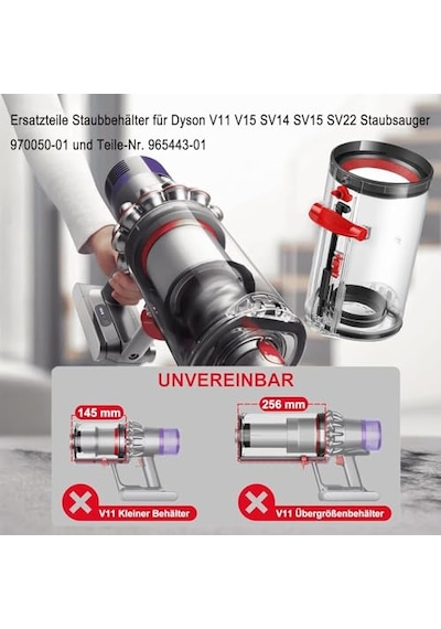 Dyson V11 V15 Sv14 Sv15 Sv22 Elektrikli Süpürge İçin Yedek Parça Toz Haznesi, Yedek Kap Parça No. 970050-01 Ve Par Genel
