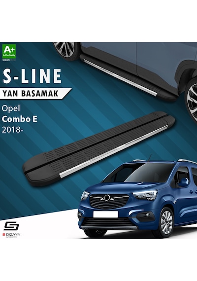 S-dizayn Opel Combo E Uzun Şase S-line Krom Yan Basamak 213 Cm 2018 Üzeri A+ Kalite