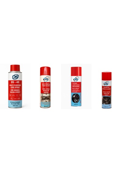 Lastik Parlatıcı + Susuz Motor Temizleyici + Multi Sprey + Temizl