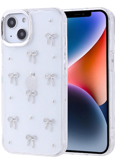 Apple Uyumlu iPhone 13 Uyumlu Kılıf Airbag Tasarımlı Simli Şeffaf Zore Kutup Kapak - Fiyonk Şeffaf -