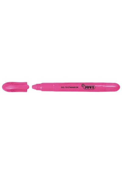 Jovı 1816 Jel Stik Fosforlu Kalem Pembe - 12'li Kutu Beyaz