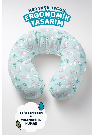Denizkızı Kedili Pamuklu Boyun Yastığı - Pastel Nane Pembe Çocuk & Yetişkin Seyahat Yastığı Canlı Gün Doğumu Fırtına Mavisi Denizkızı Kedili Pamuklu Boyun Yastığı - Pastel Nane Pembe Çocuk & Yetişkin Seyahat Yastığı Canlı Gün Doğumu Fırtına Mavisi