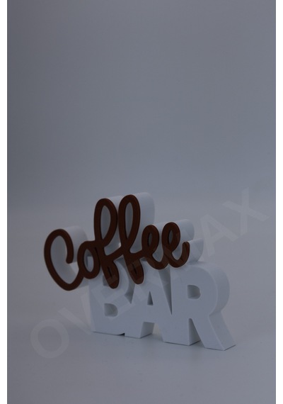 Coffee Bar Dekoratif Yazı - Kahve Köşesi Aksesuarı Açık Kahverengi Coffee Bar - 836016861