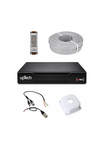 Uptech 2 Kameralı Güvenlik Kamera Seti 2mp 1080p Full Hd 6 Atom Led Gece Görüşlü 1 Tb Hdd 5525 70377366