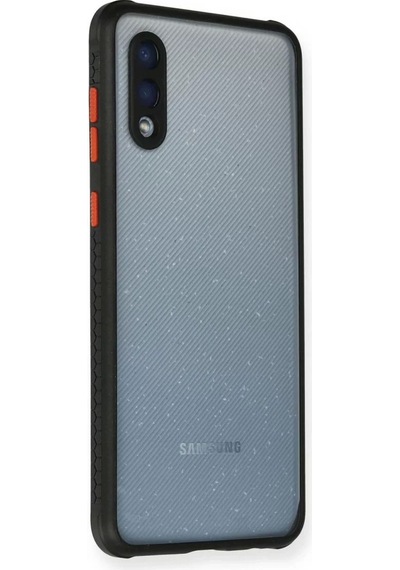Samsung Galaxy A02 Kılıf Miami Şeffaf Silikon - Siyah