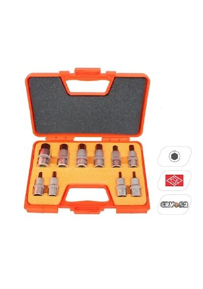 Ht- Ht- Rico Lokmalı Torx Bits Takımı- Lokmalı Allen Alyan - 1/2-1/4 E Lokma Takımı Seti 36 Parça