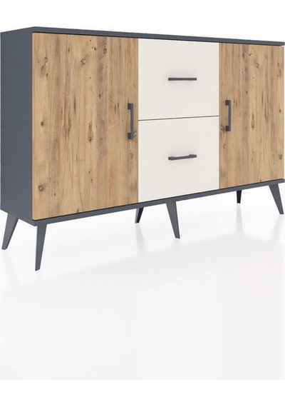 Arges Konsol 2 Raflı 2 Çekmeceli 2 Kapaklı 132x30x83 Antrasit-çam/aytaşı Çam/aytaşı Arges Konsol 2 Raflı 2 Çekmeceli 2 Kapaklı 132x30x83 Antrasit-çam/aytaşı Çam/aytaşı