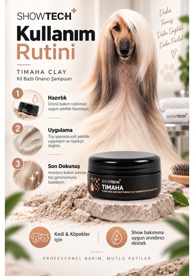 Showtech Timaha Köpek Onarıcı Şampuanı 100 Ml 10:1 Konsantre Şampuanı