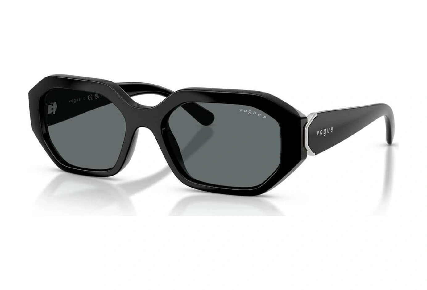 5675s W44/81 54 Polarize Geometrik Vogue Güneş Gözlüğü Siyah
