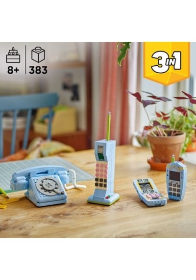 3'ü 1 Arada Retro Telefon Yapım Seti, 8 Yaş Ve Üzeri İçin