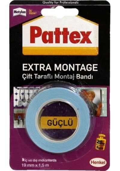 Pattex 20 KG Extra Montage Çift Taraflı Bant