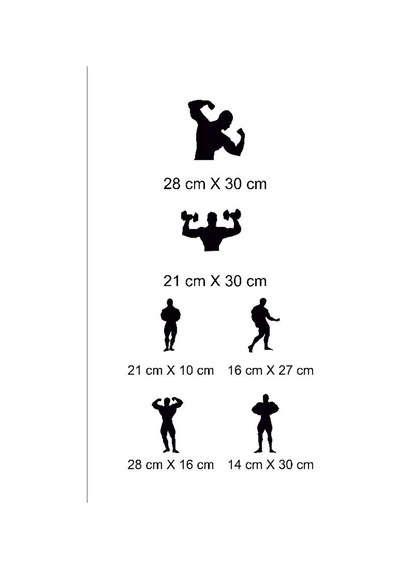 Spor Salonu Dekoratif Duvar Sticker. (30 Cm 1 Adet)