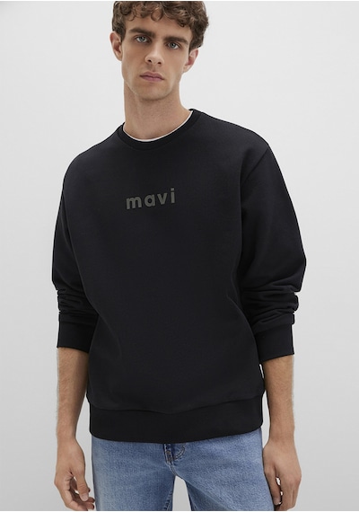 Mavi - Mavi Logo Baskılı Siyah Sweatshirt 0s10556-900 Siyah