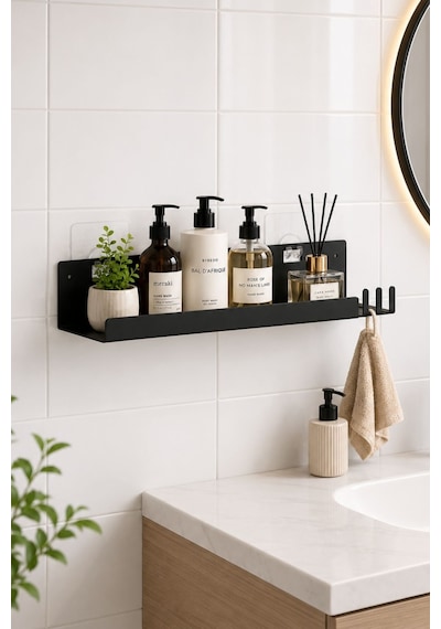 Buççin Online Mağaza Yapışkanlı Organizer Raf, Banyo Askısı Banyo Rafı Şampuanlık Sabunluk, Banyo Düzenleyici Siyah Metal Çok Renkli Buççin Online Mağaza Yapışkanlı Organizer Raf, Banyo Askısı Banyo Rafı Şampuanlık Sabunluk, Banyo Düzenleyici Siyah Metal Çok Renkli