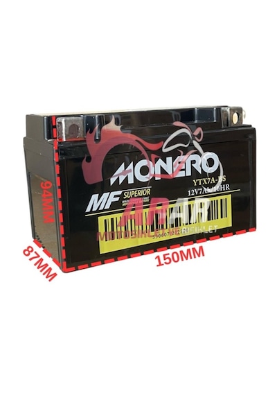 Ytx7a-bs / 12v-7ah Motosiklet Yatık Akü Scooter-arr50033