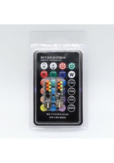 Uzaktan Kumandalı T10 Çakarlı Renkli Led