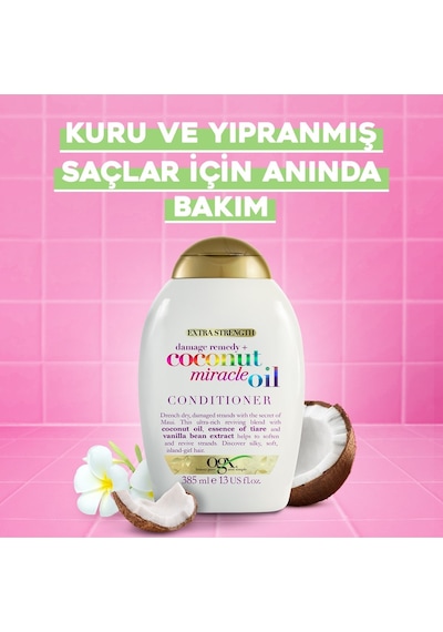Ogansia Yıpranma Karşıtı Coconut Miracle Oil Sülfatsız Bakım Kremi 385 Ml