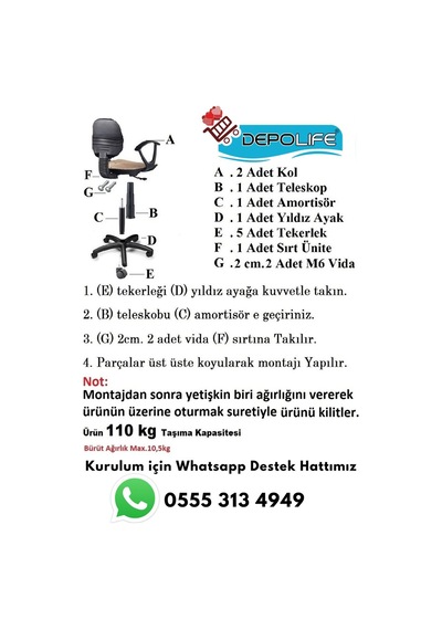 Frozen Ders Çalışma Çocuk Odası Sandalyesi Döner Krom Ayak Lila