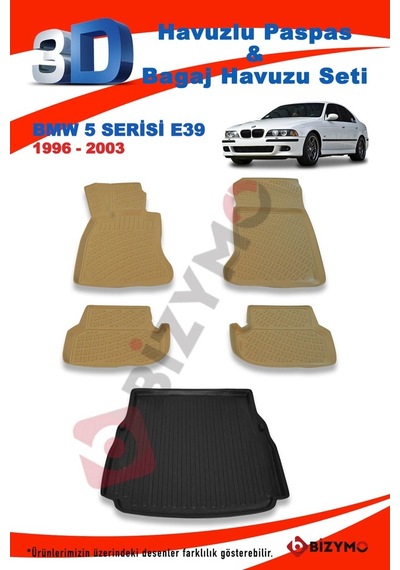 Bmw 5 Serisi E39 Sedan 1996-2003 Bej Paspas Ve Bagaj Havuzu Seti 505223406