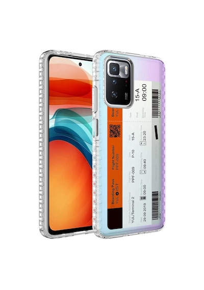 Xiaomi Redmi 10 Kılıf Airbag Kenarlı Renkli Desenli Silikon Zore Elegans Kılıf