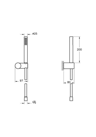 VitrA Origin 1f El Duşu Takımı Mat Siyah A4554336wtc