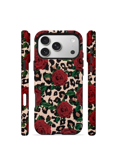 Velvoria Valestra Gullu Leopar Apple iPhone Uyumlu 17 Pro Darbe Korumalı Kılıf Valestra Select - Gullu Leopar