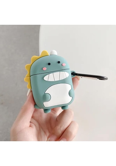 Huawei Freebuds 5 İçin Kılıf Cartoon Figürlü Silikon Crtn-fgr-ct-dnzr-ysl Freebuds 5 İle Uyumlu Kılıf - Açık Yeşil