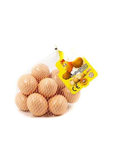 Oyuncak Yumurta Fileli 12 Adet 6 CM Kahverengi