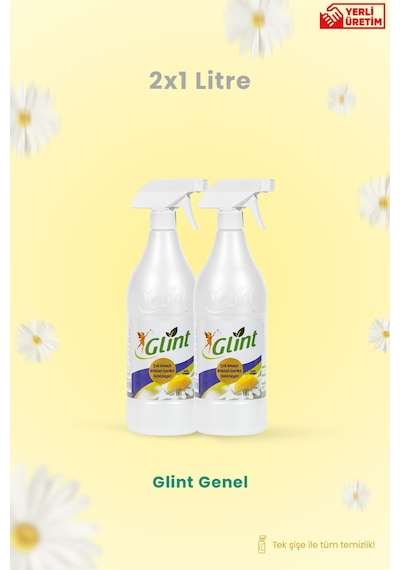 Glint Çok Amaçlı Bitkisel İçerikli Temizleyici-2x1 Litre 2'li Set