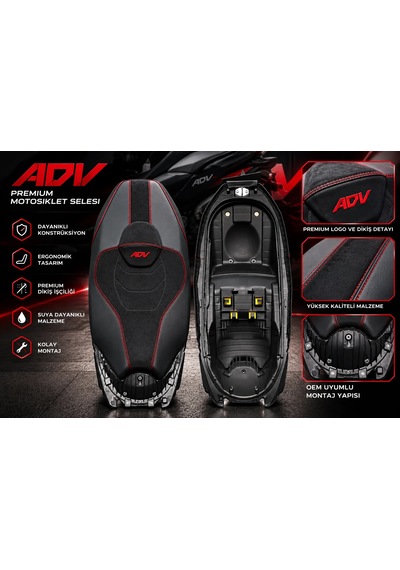 Honda Adv350 Spor Koltuk Siyah