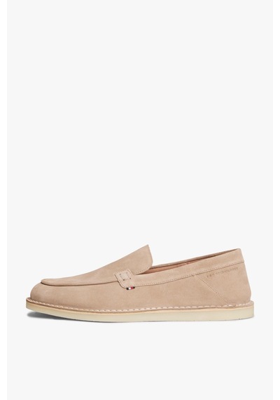 Tommy Hilfiger Erkek Dikişli Bej Süet Loafer-13418 Bej