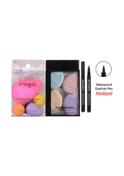 Yumurta Sünger-makyaj Pufu Waterproof Eyeliner Hediyeli