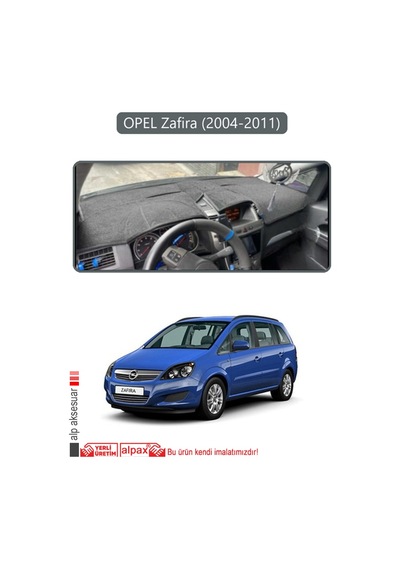 Opel Zafira 2004-2011 Torpido Koruma Halısı Gri Kenar