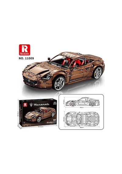 Reobrix 11009 Lisanslı 1/8 Maserati Granturismo Kumanda Ve Motorlu Yaratıcı Yapı Blok Seti Building Blocks - 5480 Parça