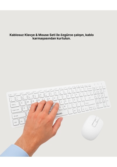 Tam Boy Kablosuz Klavye Mouse Seti - Gelişmiş Bağlantı Ve Sessiz Performans Lazer