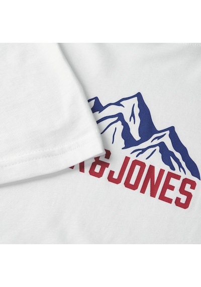 Jack & Jones Erkek Gögüs Baskili Regular Fit Bisiklet Yaka - Roche - 12298443 Beyaz Jack & Jones Erkek Gögüs Baskili Regular Fit Bisiklet Yaka - Roche - 12298443 Beyaz