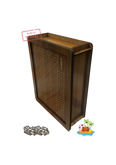 Kumbara Hedef Biriktirme Kumbarası Ahşap Kumbara Parabox 10000 Tl Kumbara
