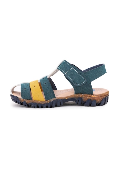 Kiko Kids Erkek Çocuk Sandalet Arz 2356 Petrol - Sarı