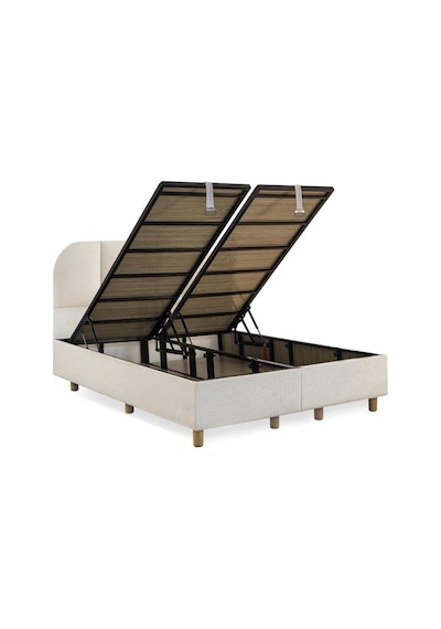 Niron Bohem Nms Klapa 200x200 Cm Çift Kişilik Yatak Baza Başlık Seti - Nms Sert Ortopedik 200 x 200