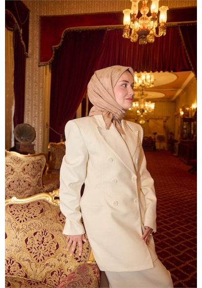 Silk Home Monogram Pamuk İpek Eşarp 130001-05 Mocha Mousse