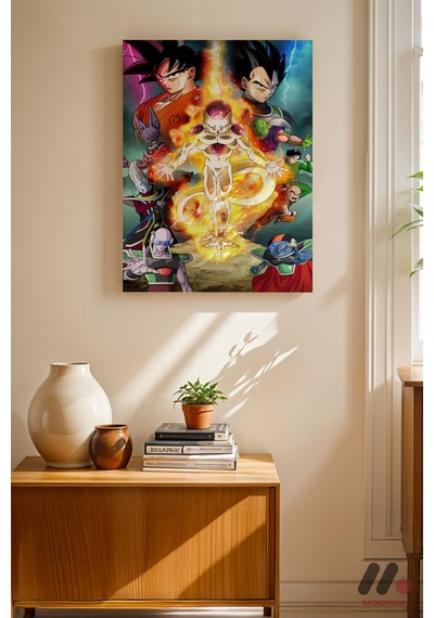 Dragon Ball Goku Ve Vegeta Poster, Çerçevesiz Yüksek Kalite Duvar Afişi - Anime Severlere Özel Hediy