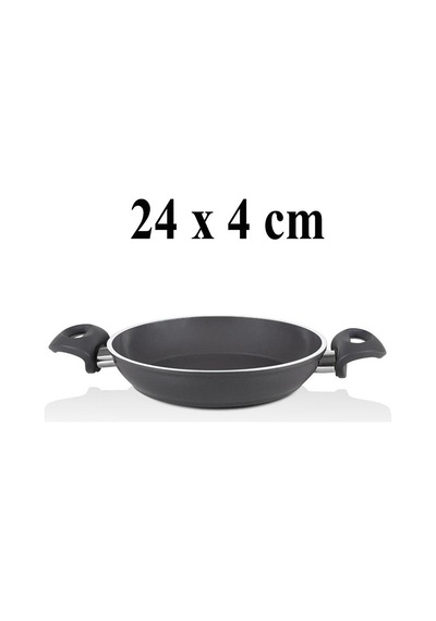 Falez Seramik Sahan 24 Cm Füme Renk Cam Kapaklı Füme