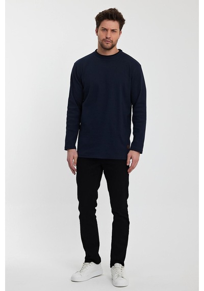 Alexandergardı Bisiklet Yaka Garnili Sweatshirt E22-72300 001