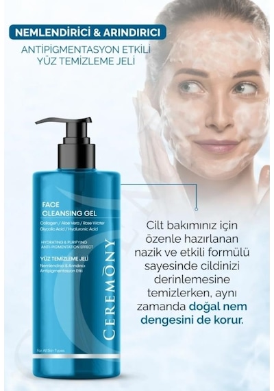 Ceremony Nemlendirici & Arındırıcı & Eşitleyici Yüz Temizleme Jeli 400ml