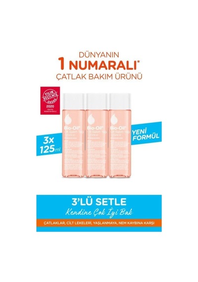 Bio Oil Çatlak Karşıtı & Nemlendirici Cilt Bakım Yağı 125 Ml (3'l